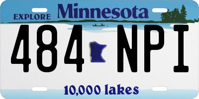 MN license plate 484NPI