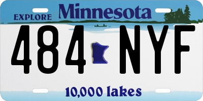 MN license plate 484NYF