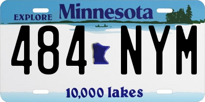 MN license plate 484NYM