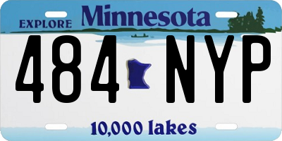 MN license plate 484NYP