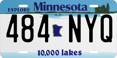 MN license plate 484NYQ