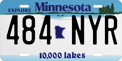 MN license plate 484NYR
