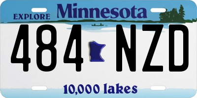 MN license plate 484NZD