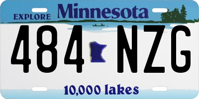MN license plate 484NZG