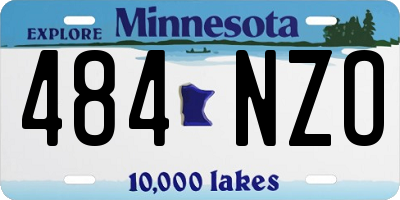 MN license plate 484NZO