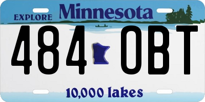 MN license plate 484OBT
