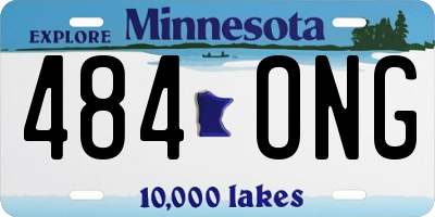 MN license plate 484ONG