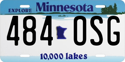 MN license plate 484OSG