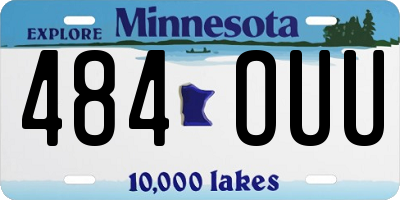 MN license plate 484OUU