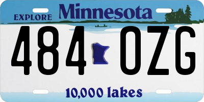 MN license plate 484OZG