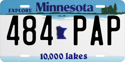 MN license plate 484PAP