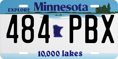 MN license plate 484PBX