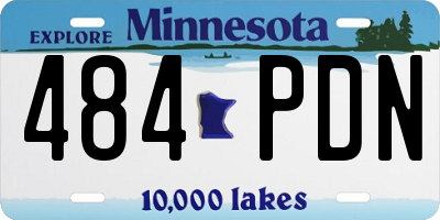 MN license plate 484PDN