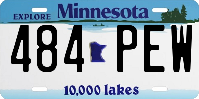 MN license plate 484PEW