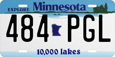 MN license plate 484PGL