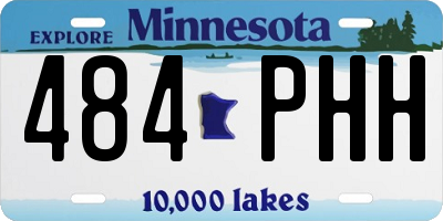 MN license plate 484PHH