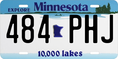 MN license plate 484PHJ