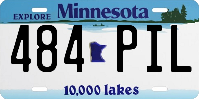 MN license plate 484PIL