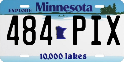 MN license plate 484PIX