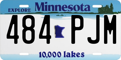 MN license plate 484PJM