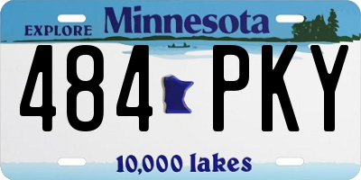 MN license plate 484PKY
