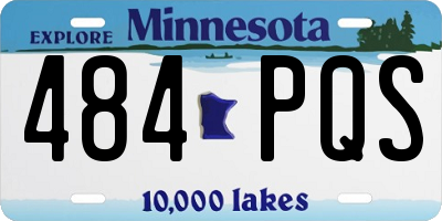 MN license plate 484PQS
