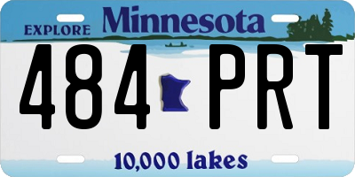 MN license plate 484PRT