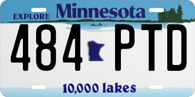 MN license plate 484PTD
