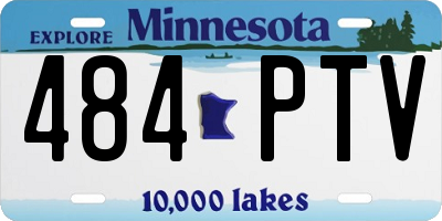 MN license plate 484PTV