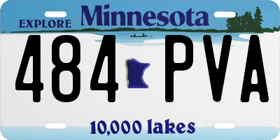MN license plate 484PVA