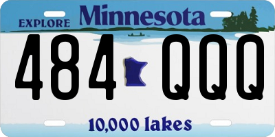 MN license plate 484QQQ