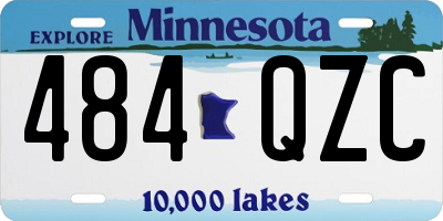 MN license plate 484QZC