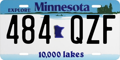 MN license plate 484QZF