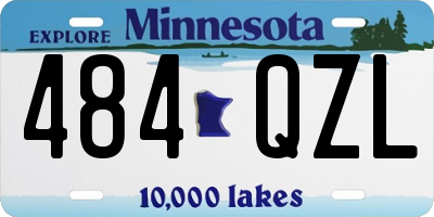 MN license plate 484QZL