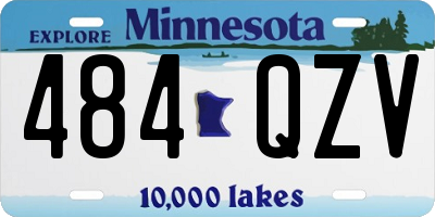 MN license plate 484QZV