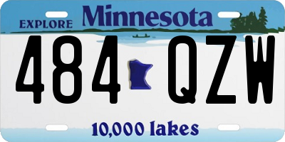 MN license plate 484QZW