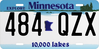 MN license plate 484QZX
