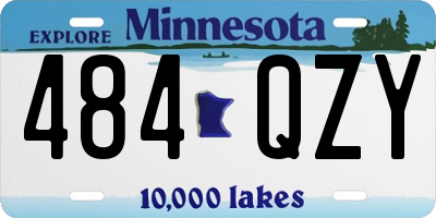 MN license plate 484QZY