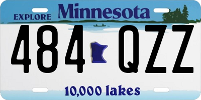 MN license plate 484QZZ