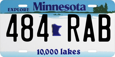 MN license plate 484RAB