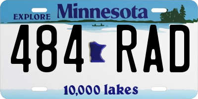 MN license plate 484RAD