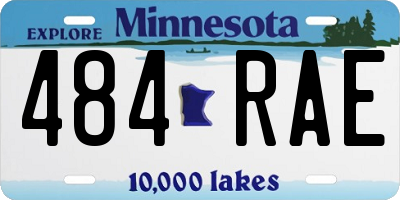 MN license plate 484RAE