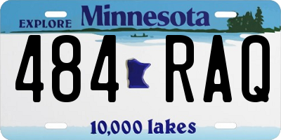 MN license plate 484RAQ
