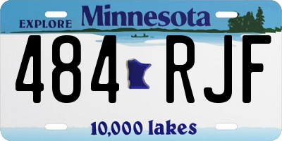 MN license plate 484RJF