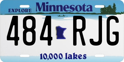 MN license plate 484RJG