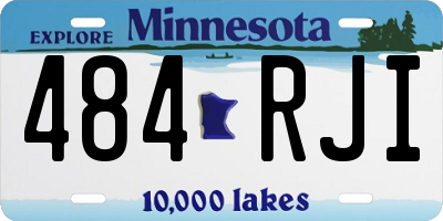 MN license plate 484RJI
