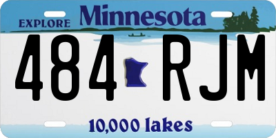 MN license plate 484RJM