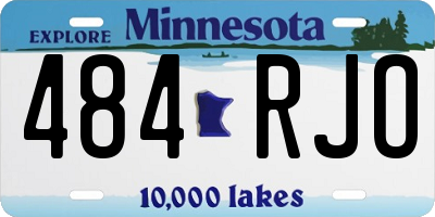 MN license plate 484RJO