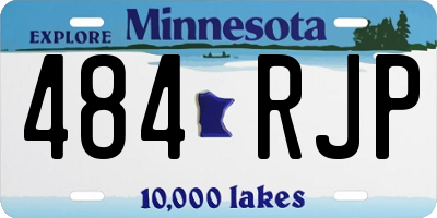 MN license plate 484RJP