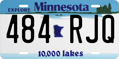 MN license plate 484RJQ